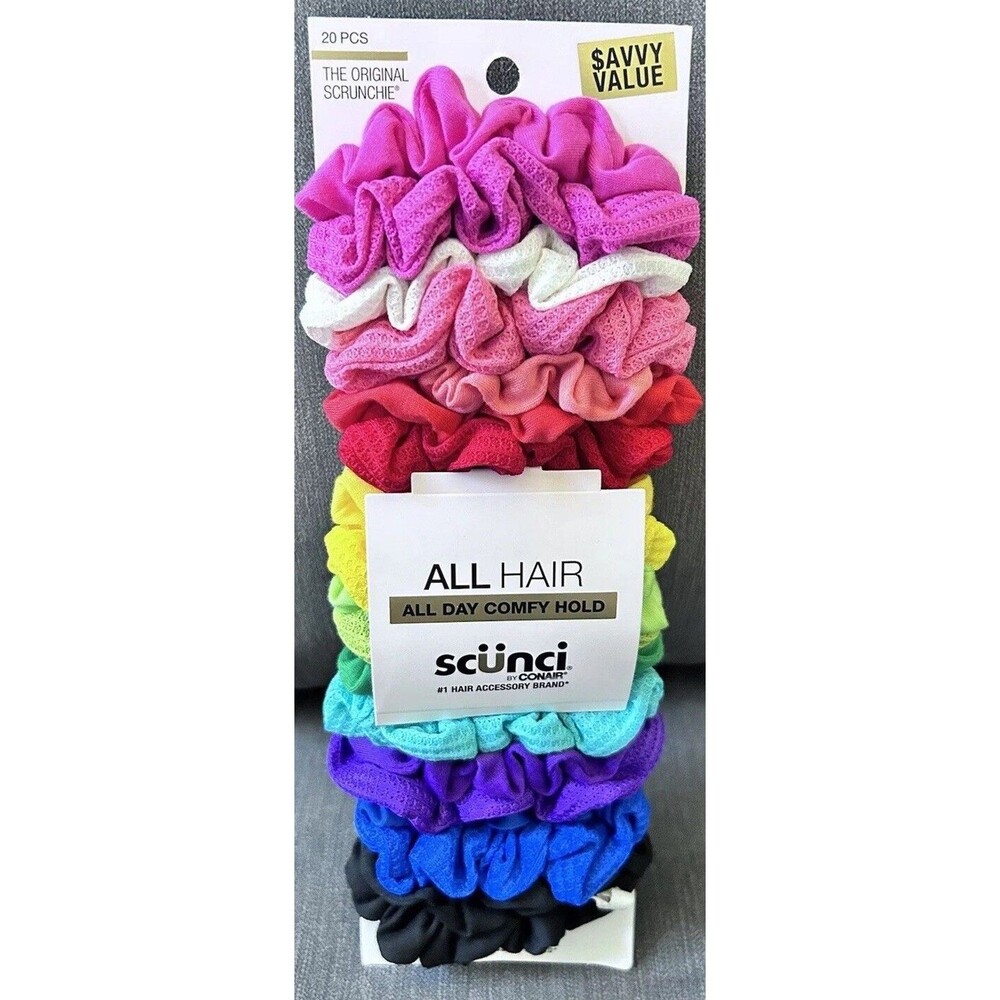 Scunci The Original Scrunchie 20 Pcs Multicolor Colorful